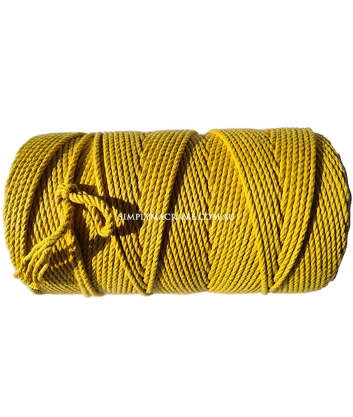 Australian Natural Cotton Rope - Mustard Colour - 4.5mm 1KG