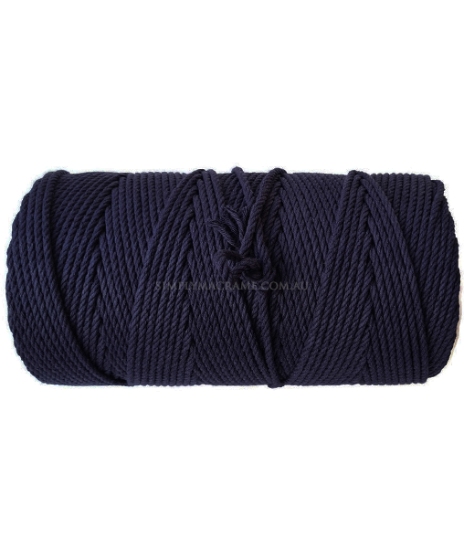 Australian Natural Cotton Rope - Navy Colour - 4.5mm 1KG